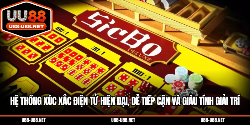 Hệ thống xúc xắc điện tử hiện đại, dễ tiếp cận và giàu tính giải trí
