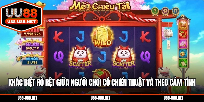 Khác biệt rõ rệt giữa người chơi có chiến thuật và theo cảm tính